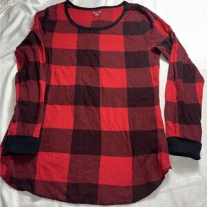 Christmas Plaid Shirt Plaid Winter Black Red Long Sleeve Old Navy Large Tall W